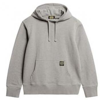 Sudadera Superdry para hombre con costuras en contraste gris, casual, algodón, manga larga, con cremallera, talla S