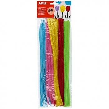 APLI - Bolsa limpiapipas claro colores surtidos, 50 uds