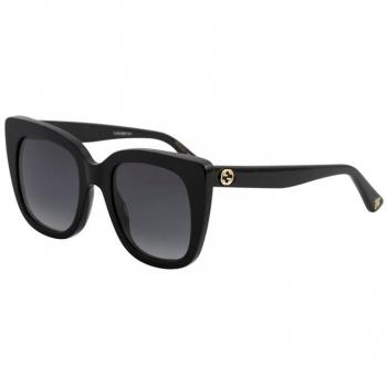 Gucci Oversized Cat-eye Sunglasses, Black female, Sizes: 51 MM, GG0163SN