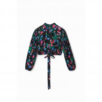 Desigual Mujer Blusa corta floral M. Christian Lacroix