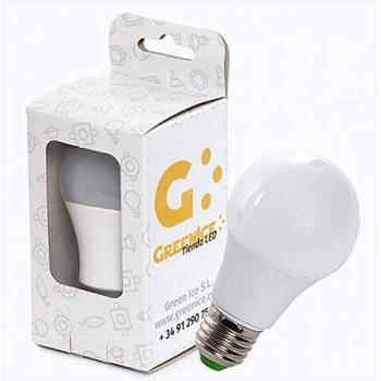 Greenice | Bombilla de LEDs Esférica Aluminio/Pc E27 7W 630Lm 30.000H Estuche Personalizado | Blanco Frío