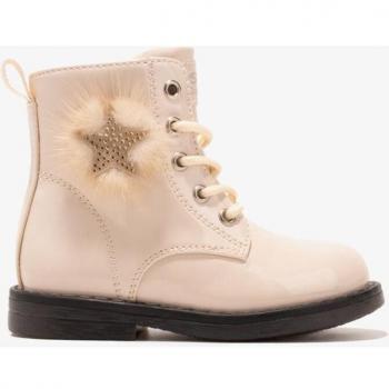 Botas de bebé niña decoradas con un pompón y una estrella