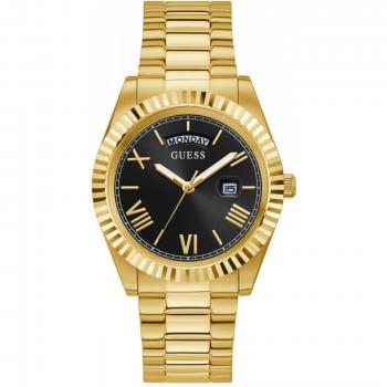 Guess GW0265G3 Men's Connoisseur Gold Tone Bracelet Wristwatch, Type: Wristwatch, Characteristics: Gold tone stainless steel bracelet, Analogue display, Quartz movement, Male design, Size: ONE SIZE