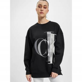 Calvin Klein Cozy Black Oversized Hooded Sweatshirt for Women, Size XS