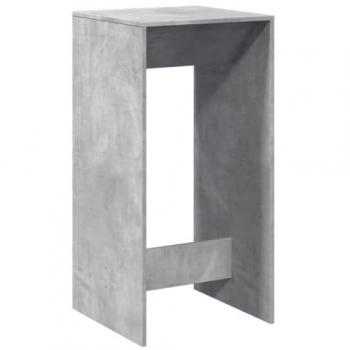 Mesa Alta de Bar de Hormigón Gris 51x50x103,5 cm Madera Multicapa