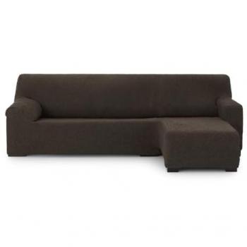Funda Chaise Longue brazo corto derecho bielástica Thor Marrón 110 x 110 x 310 cm