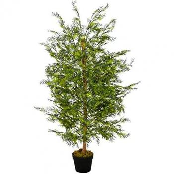 SengentoStyle Kunstplant met pot cipresboom 120 cm groen