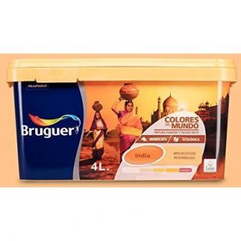 Bruguer Colores del Mundo Pintura para paredes monocapa India Melocotón Intermedio 4 L