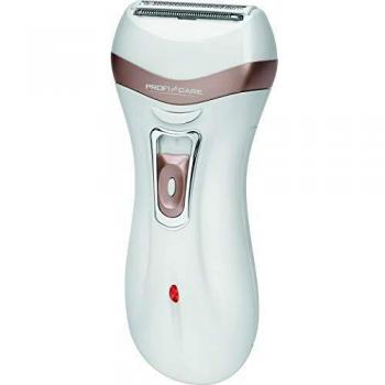 ProfiCare LBS 3001 Battery-Operated Lady Shaver, 3-in-1 Epilator and Callus Remover, with Practical Storage Bag, White/Champagne
