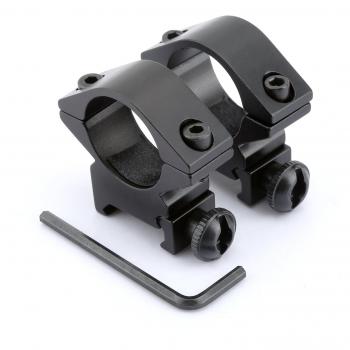 Dophee 2pcs Negro Low Profile 125.4mm Ámbito Montaje del Anillo 20mm Picatinny del Carril del tejedor