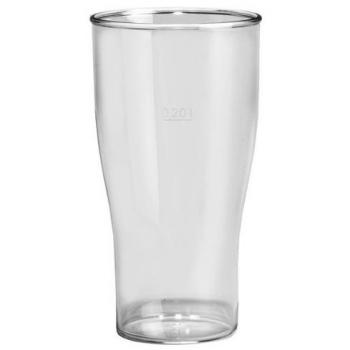 Gold Plast - Vasos de Cerveza San Transparente, 200 CC, 5 Unidades, 200 CC
