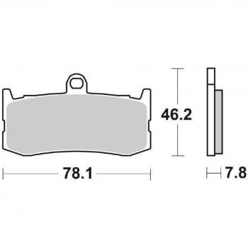 Pastillas de Freno SBS 864DC Racing Doble Carbono para Triumph Daytona Triple 675 '09-'18