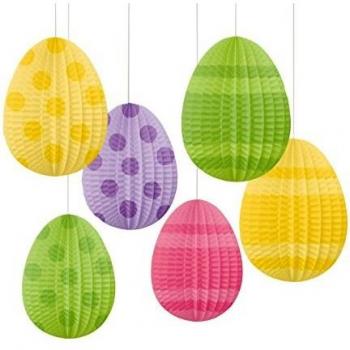 Forma Les Huevo Amscan 10 cm Mini plisadas de papel Guirnaldas