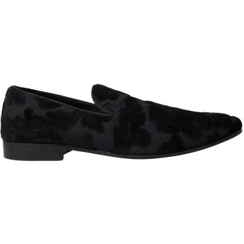 Dolce & Gabbana Black Brocade Loafers Formal Shoes - EU44.5/US11.5, Male, Size: 11 1/2 US