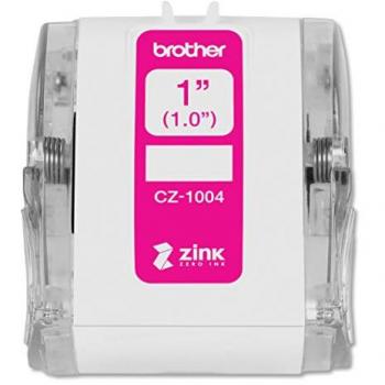 Cinta de Papel Continua BROTHER Blanca 25mm 5m (CZ1004) - Adhesiva, color blanco, ancho de 25mm, longitud de 5 metros