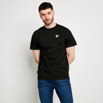 Camiseta Core negra con logo estampado en el pecho de 11 Degrees
