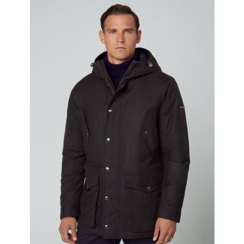 Parka de hombre verde con capucha ajustable