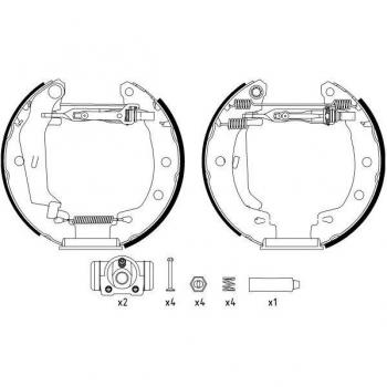 Kit de zapatas de freno TEXTAR 84049501, frenos de tambor