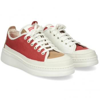 Camper Zapatillas Deportivas Mujer Lisas con Cordones - Rojo Talla 36