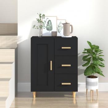 Aparador negro de madera multicapa 69,5x34x90 cm