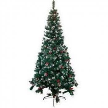 Árbol de Navidad Artificial Nevado Verde 180 cm con 700 Puntas, Ignífugo, PVC, Apertura Automática y Soporte Metálico
