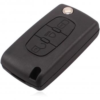 Heart Horse Remote Key Case Fob 3 del tirón del botón de entrada sin llave Caso Key Fob remoto para Ci-tr-o-en C2 C3 C4 C5 C6 C8 XSARA