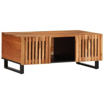 Mesa de centro de madera maciza de acacia 100x55x40 cm Marrón, Multicolor, Mesita de Salón o Comedor o Auxiliar Mesa de Café Meuble Salón