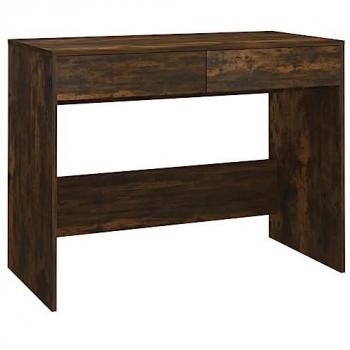 vidaXL Desk Smoked Oak 101x50x76.5 cm Engineered Wood