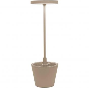 Lámpara LED de mesa Zafferano Poldina Reverso recargable 2,3W 2200/2700/3000K IP54 color arena