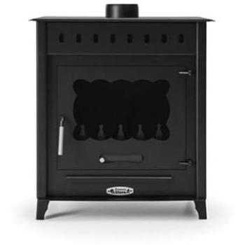 Estufa de Leña Grande Modelo TEIDE 2 - 14,3 kW, Eficiencia 82%, Estética Contemporánea, Tradicional