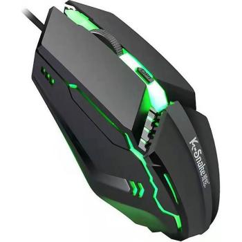 Ratón gaming DAM M11 con luces LED RGB, 800/1200/1600 dpi, medidas 12x3x6 cm