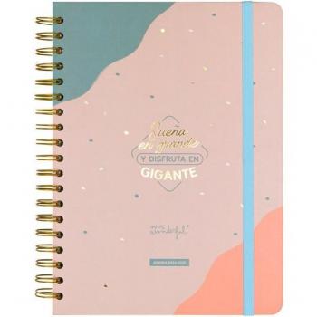 Agenda escolar 2024-2025 semanal Extragrande Mr. Wonderful, dimensiones 24x21x2 cm, diseño Sueña en grande y disfruta en gigante