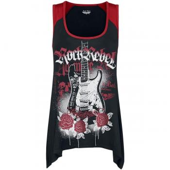Rock Rebel by EMP Point At You Top Mujer Negro/Burdeos S