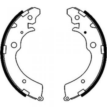 Juego de zapatas de freno HELLA 8DB 355 001-481 para HONDA CR-V, HR-V, CHEVROLET, MAZDA y SUZUKI