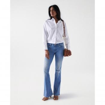 Vaquero push up de mujer Wonder de tiro bajo con rotos Salsa Jeans