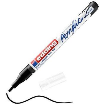 Marcador Acrílico Edding 5300 Negro Punta Fina 1-2 mm