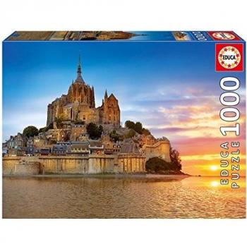 Educa Borrás Puzzle 1000 Monte Saint-Michel, Francia, Multicolor