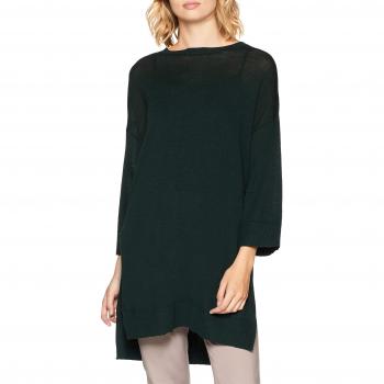 SELECTED FEMME Slfmeroni LS Knit Slit O-Neck B, suéter para Mujer, Verde
