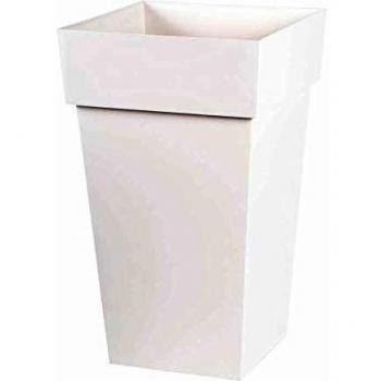 Maceta EDA Tuscan Cuadrado Blanco Polipropileno (39 x 39 x 65 cm)