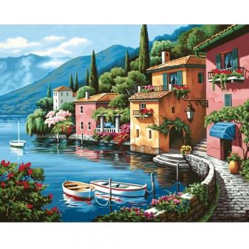 Vernice di numero Kit 20 X 16-Lakeside Village