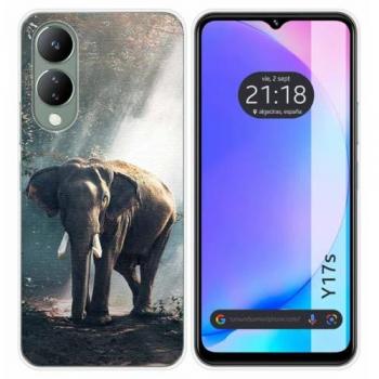 Funda de Silicona para Vivo Y17s con Diseño de Elefante y Dibujos