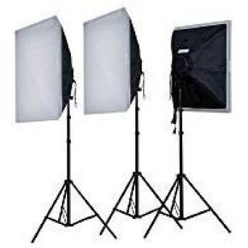 Kit de Luz Continua Falcon Eyes LH-ESB5050K3 3x55W, 336W, Negro y Blanco