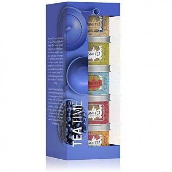 Kusmi Tea - Estuche Tea Time de 5 Miniaturas - Surtido de Tés Aromatizados - Tés Negros, Earl Grey, Té Verde y Mezcla Exótica AquaExotica - Latas de té de metal 5 x 25 g