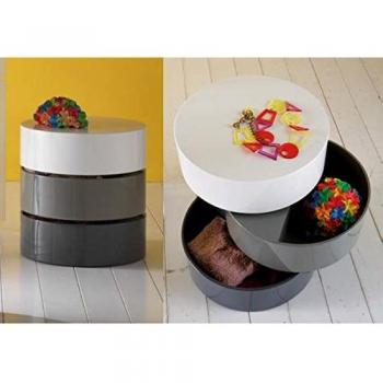 Mesa de Centro Twist 2 - 50x50x32H en MDF Blanco