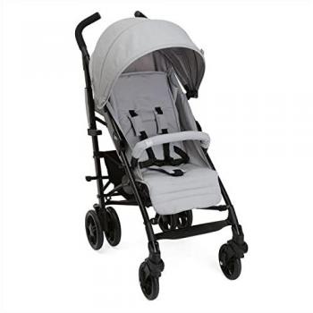 Silla de Paseo Chicco Liteway 4 Completa Gris - Desde el nacimiento hasta 22 kg - Dossier Inclinable en 5 Posiciones - Ruedas Delanteras Pivotantes