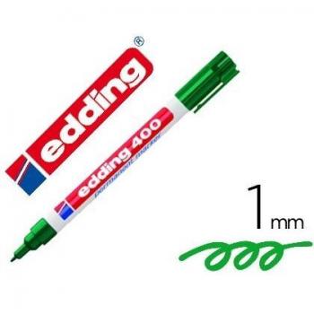 Edding - Rotulador marcador permanente 400 verde punta redonda 1 mm