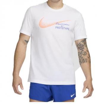 Camiseta de running Dri-FIT Nike para hombre en color blanco, talla L