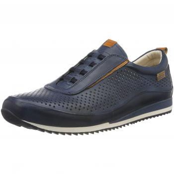 Pikolinos Liverpool M2A-6252 Men's Leather Sneakers with Memory Foam, Blue, Size 44