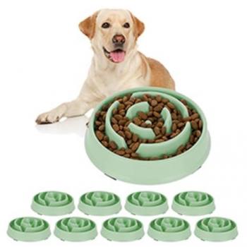 Comedero Anti-Estrés para Perros 10x, 400 ml, Alimentación Lenta, Apto para Lavavajillas, Verde