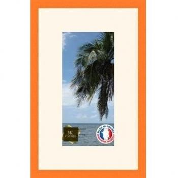 Marco de fotos para pared, 14 x 29 x 14 x 29 marco, moderno, 2,3 cm de longitud, de madera, madera, Orange-6, Passe-Partout Blanc cassé